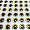 Teardrop 3d eyes silver gold