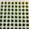 designer 3d eyes green gold