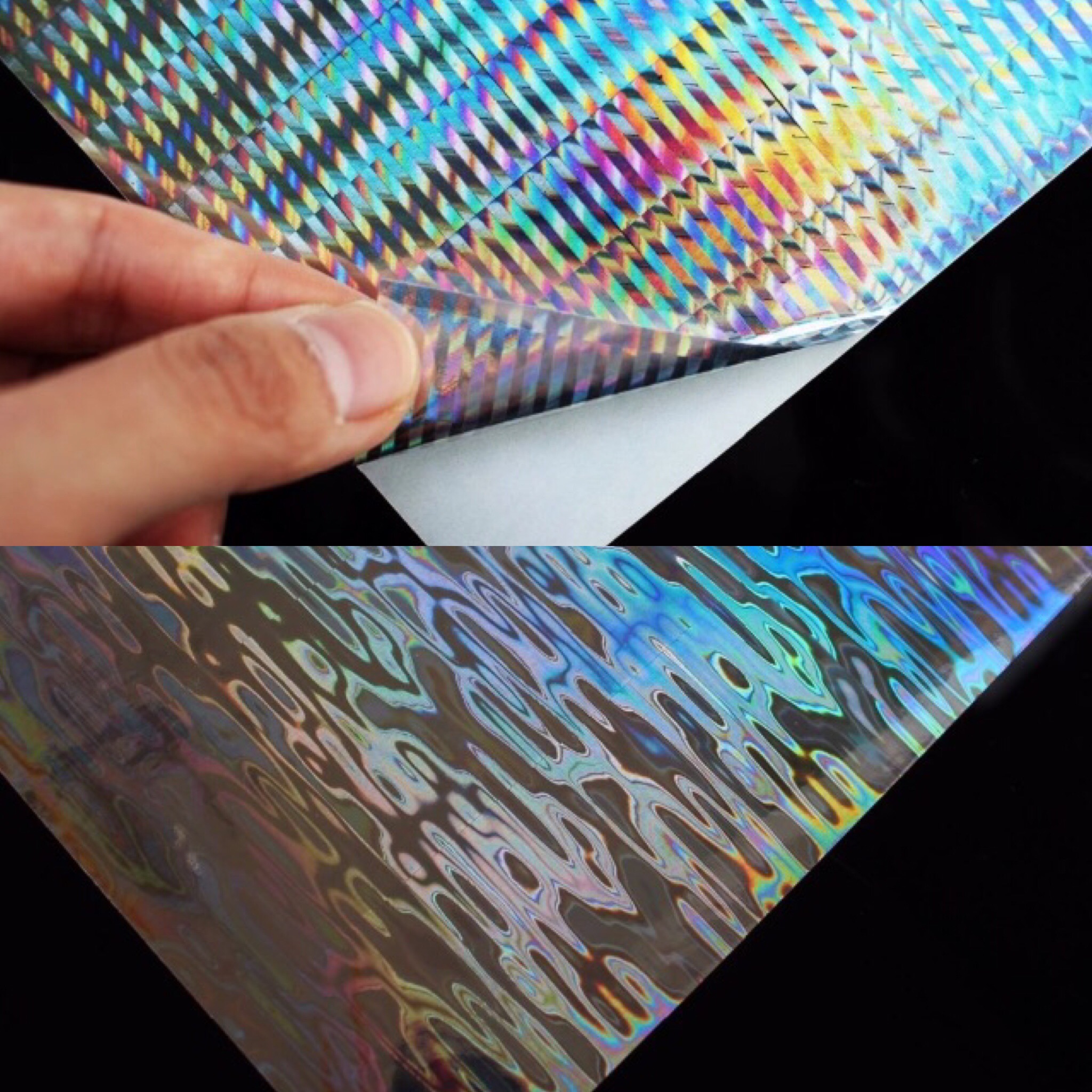 MNFT 6Pcs 10*20cm Fishing Lure Stickers Holographic Fish Tape