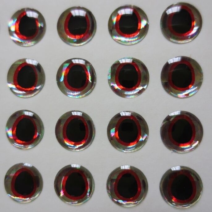 red silver 3d lure eye
