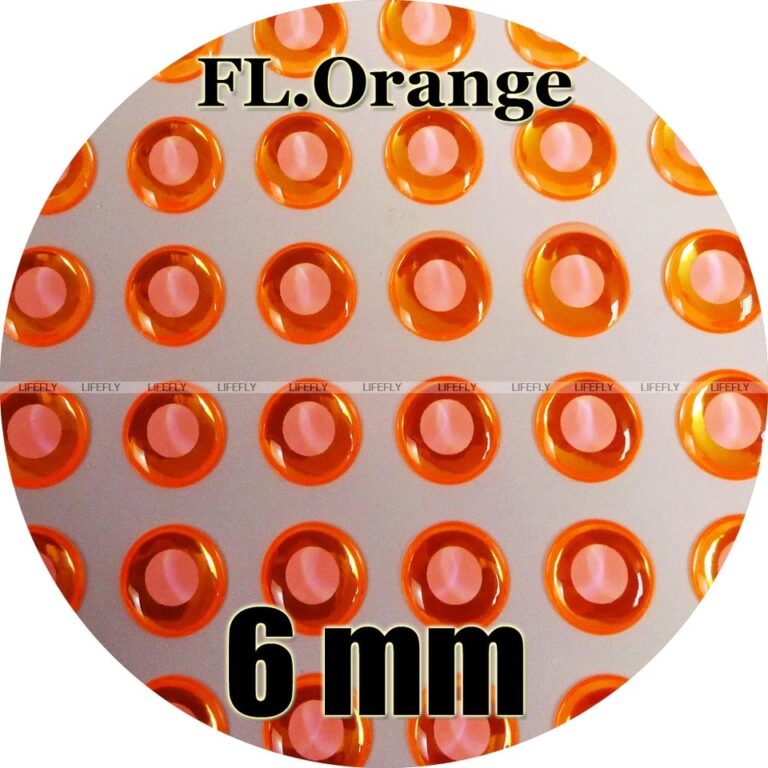 white out orange 3d lure eyes