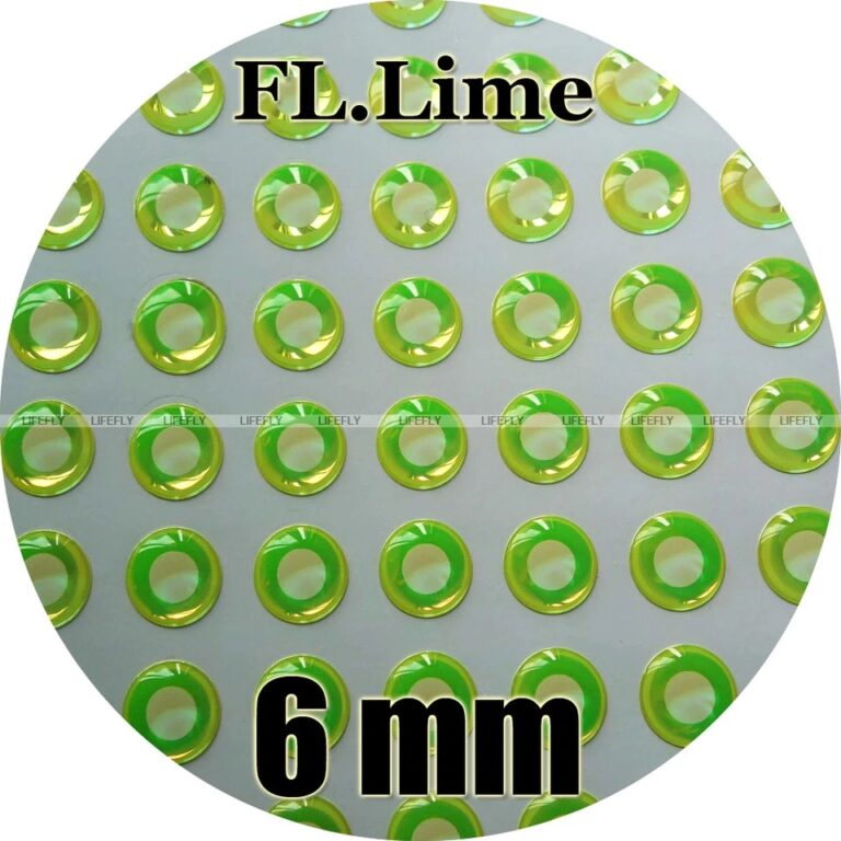 white out lime 3d lure eyes