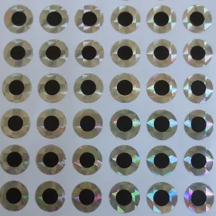 silver flat eyes for fishing lures