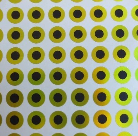 chartreuse flat eyes for fishing lures