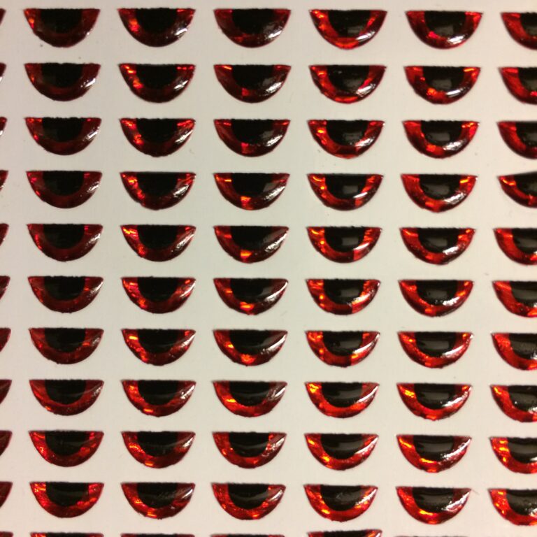 red half round lure eyes