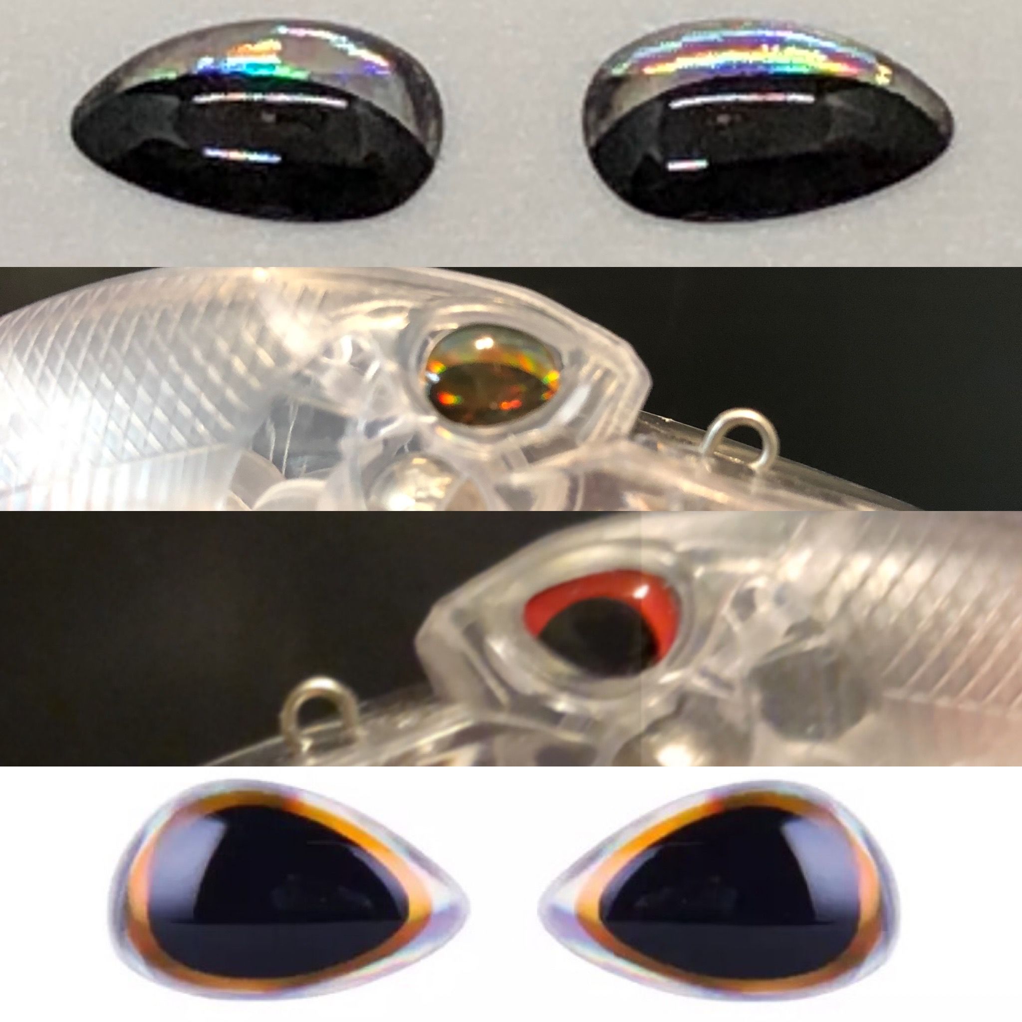 3D Tri-Oval Eyes, 50 ct – Backwater.Outfitting