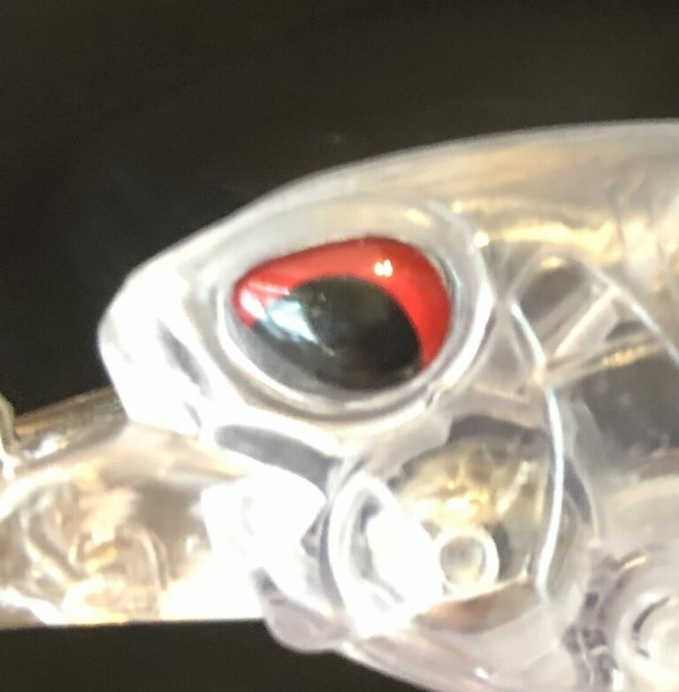 Black red tri oval eyes