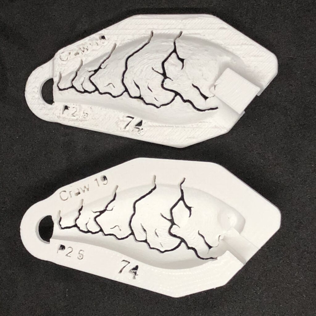 LC2.5 Craw 19 Stencil > Lure Making > Backwater Outfitting