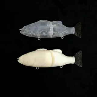 6-1/2" Juvenile Bass Unpainted Glidebait (order 7mm eyes)