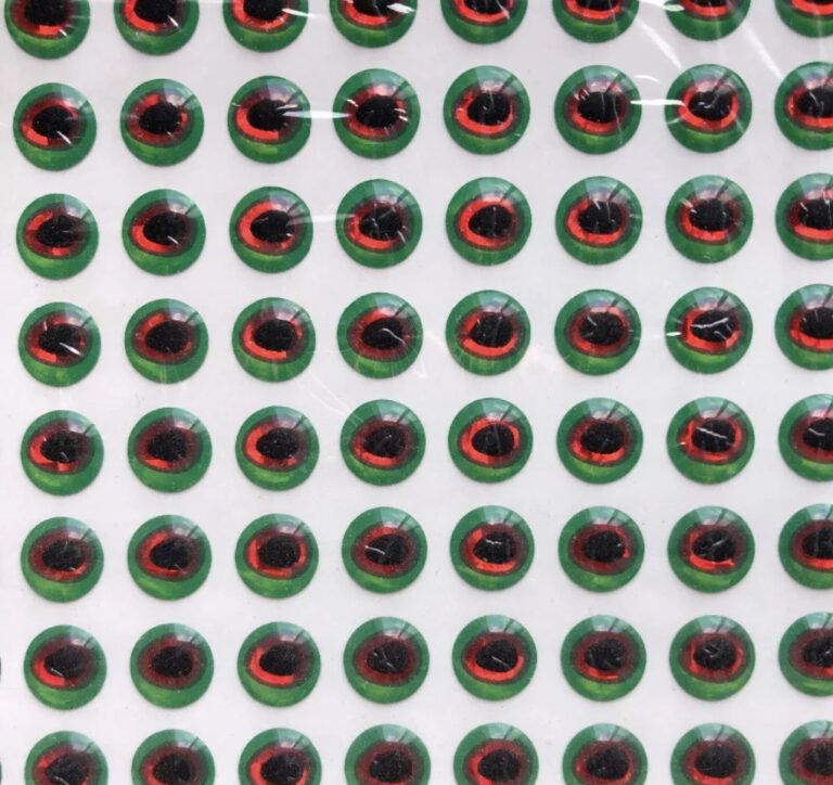 green red designer eye