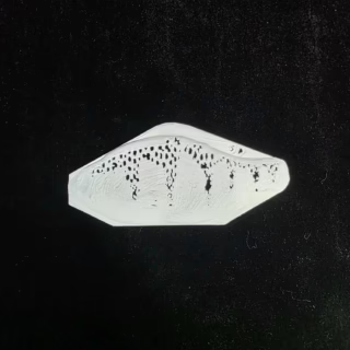 6" Slow Rise Shad- Scaled Perch Pattern Stencil