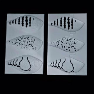 2-3/4" (70mm) Riprap 3n1 Stencil- Bluegill, Crappie, Craw