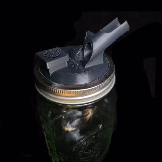 Wide Mouth Mason Jar Airbrush Cleaning Pot Lid